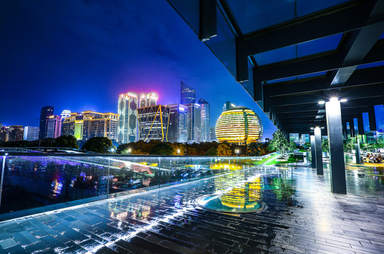 杭州钱江新城夜景