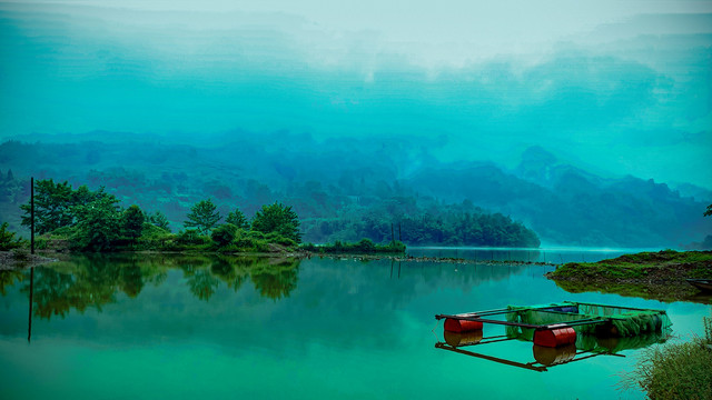 中国山水画湖光山色