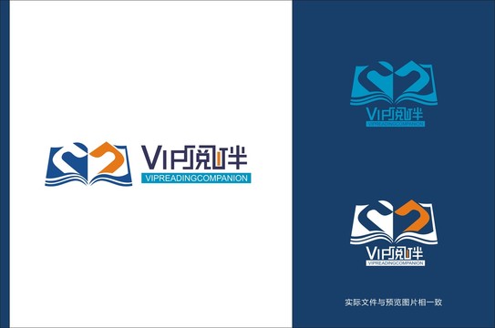 VIP阅伴logo设计