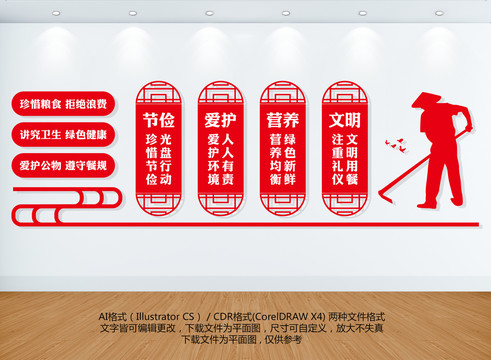 學校食堂文化墻