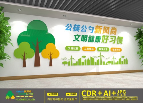 公筷公勺文化墻
