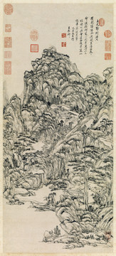 王原祁仿王蒙筆意圖