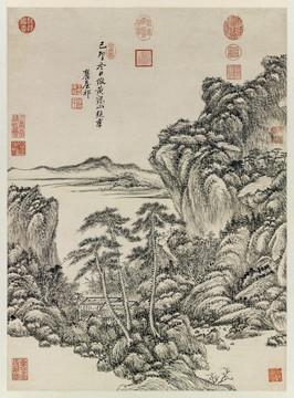 王原祁畫山水圖