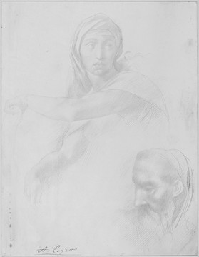 米開(kāi)朗基羅人物素描畫(huà)