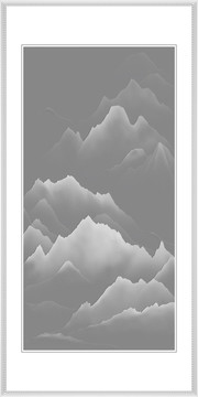 山峰浮雕效果裝飾畫