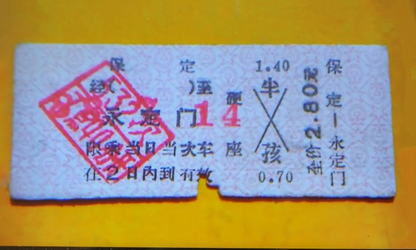 老式火车票