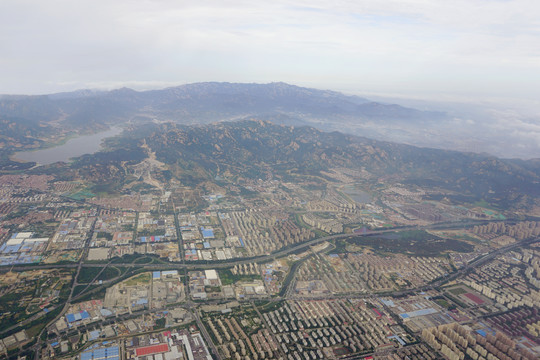 航拍山东青岛崂山