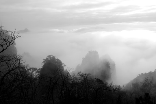 水墨黄山