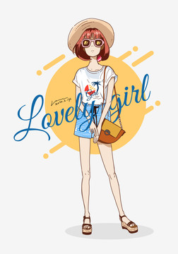 時尚插畫女孩