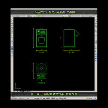 果糖机CAD平面图立面图