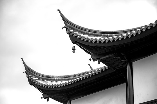 中国古建筑飞檐翘脚造型特写