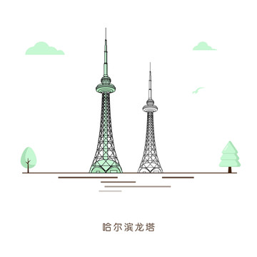 哈尔滨龙塔插图