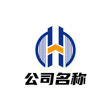 字母H橋梁箭頭向上設計