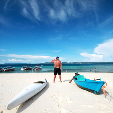 海边人物旅游风光