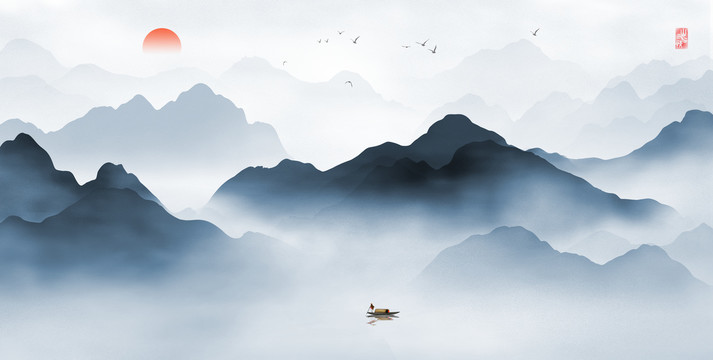 新中式山水
