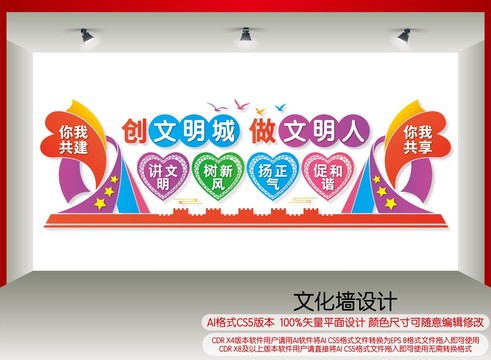 文明城市建設(shè)文化墻
