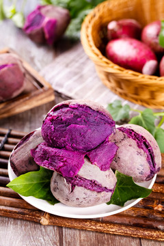 蒸板栗紫薯