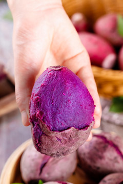 蒸沙地紫薯