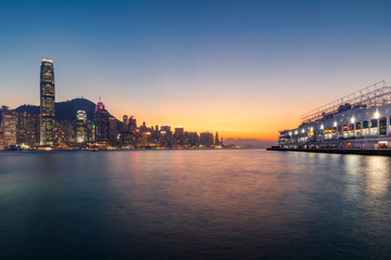 中国香港维多利亚港夜景