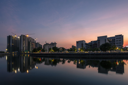 海丰龙津溪夜色