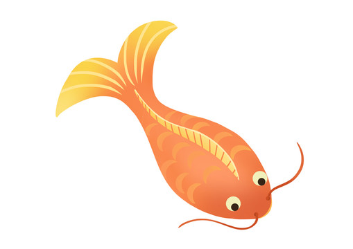 手繪插畫(huà)新年喜慶元素鯉魚(yú)素材
