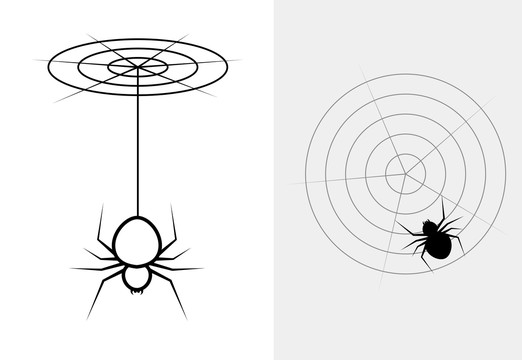 蜘蛛卡通简笔画