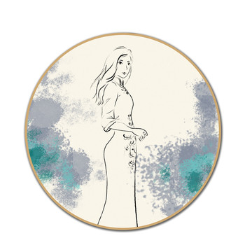 古典旗袍美女線描水墨中國風(fēng)包裝