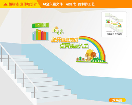 心理咨詢樓道校園文化墻