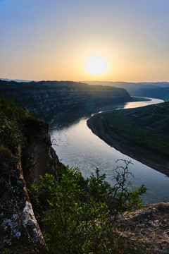 黄河乾坤湾日落