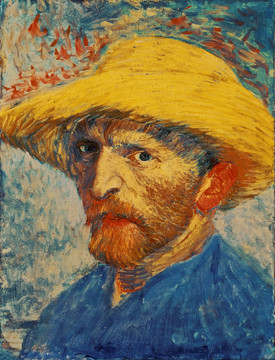 文森特·威廉·梵高梵高带草帽的自画像