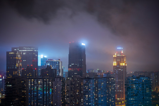 成都高新区夜景