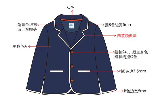 兒童學(xué)院西裝
