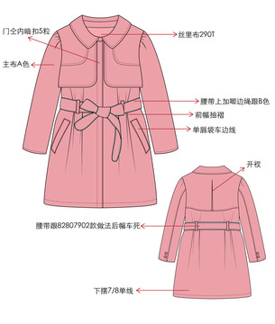 女孩長(zhǎng)款風(fēng)衣