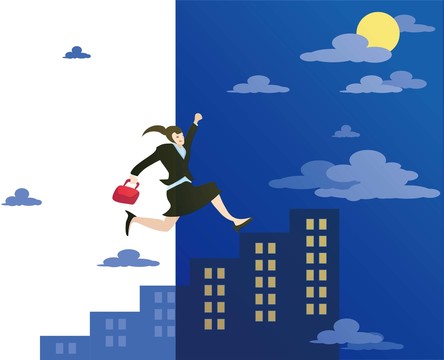職場女性登高爬樓梯奮斗網(wǎng)頁素材