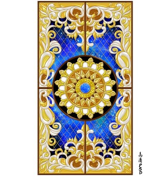 金色歐式花紋星空