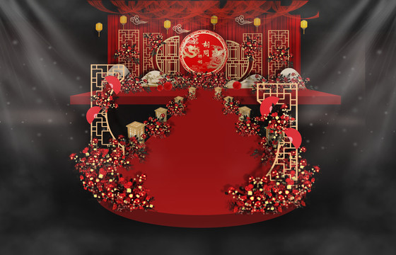 红色传统中式婚礼