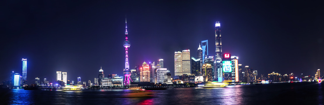 上海东方明珠夜景宽幅大图