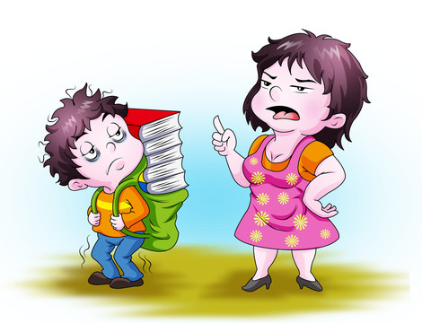 課業(yè)負(fù)擔(dān)漫畫(huà)