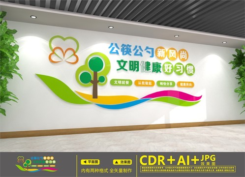 公筷公勺文化墻