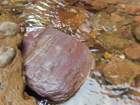 小溪中的石头