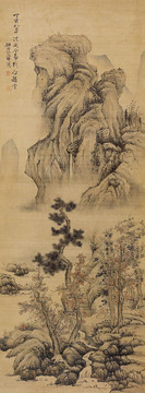 藍(lán)瑛 秋林觀泉圖