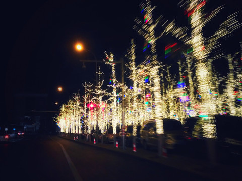 城市道路夜景