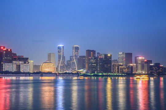 杭州钱江新城夜景