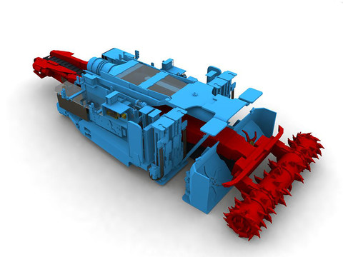 采煤掘锚一体机3D模型设备