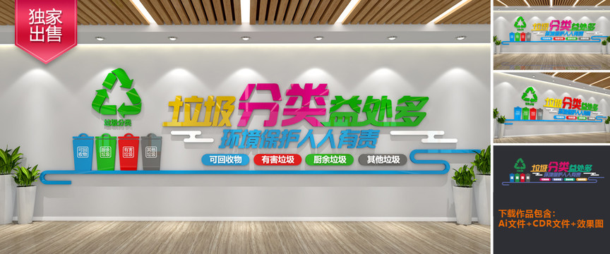 垃圾分類文化墻