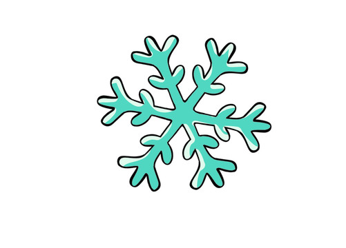 原創(chuàng)手繪插畫(huà)卡通簡(jiǎn)筆晶瑩雪花