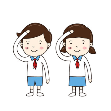 卡通少先隊員小學(xué)生