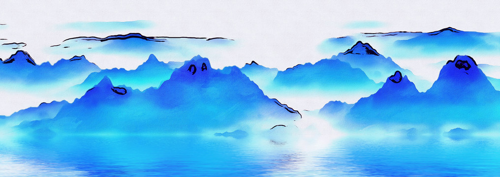山水背景墻