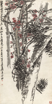 吳昌碩松梅圖