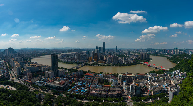 广西柳州市全景图